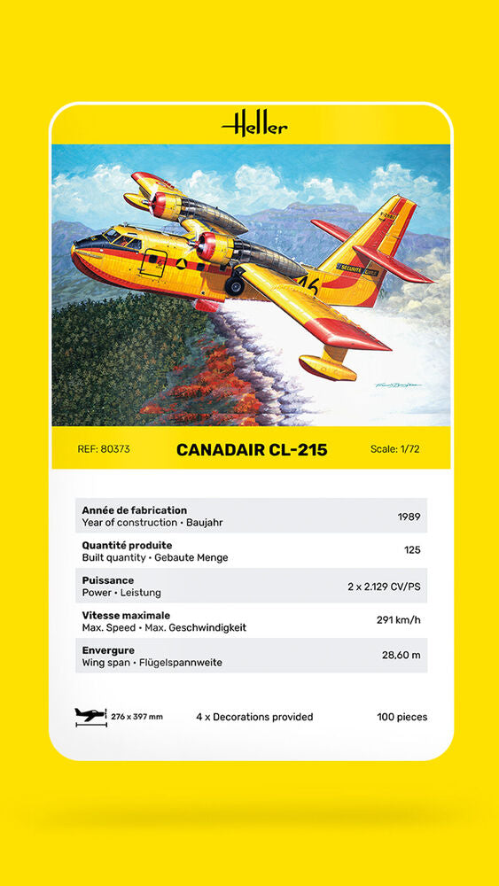 HELLER 80373 MAQUETTE CANADAIR CL-215 1/72