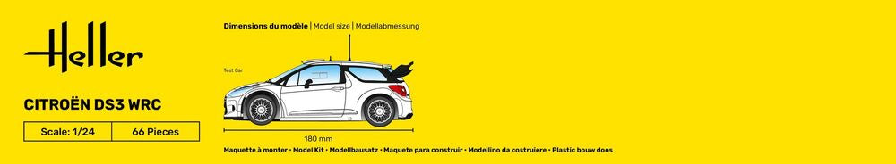 HELLER 80758 MAQUETTE CITROEN DS3 WRC 1/24