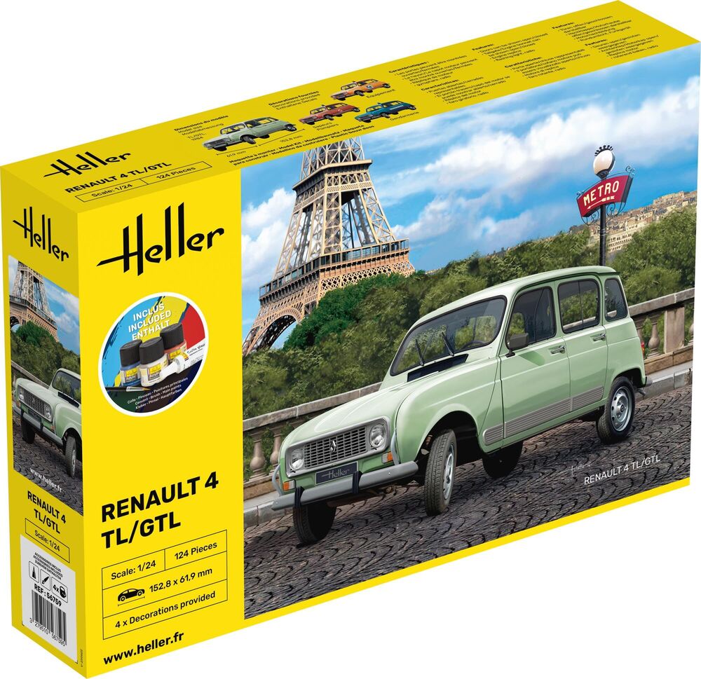 HELLER 56759 MAQUETTE STARTER KIT RENAULT 4TL/GTL 1/24