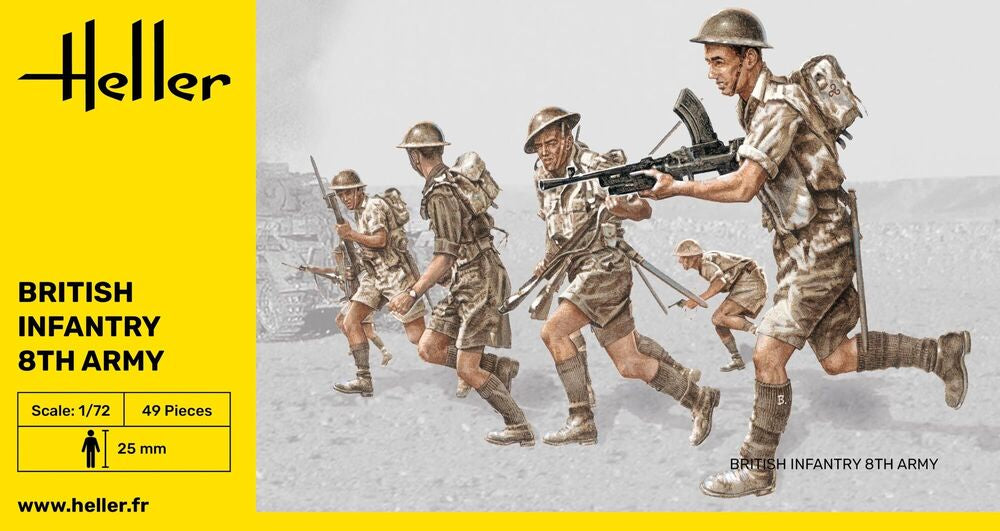 HELLER 49609 MAQUETTE BRITISCHE INFANTERIE 8. ARMEE 1/72