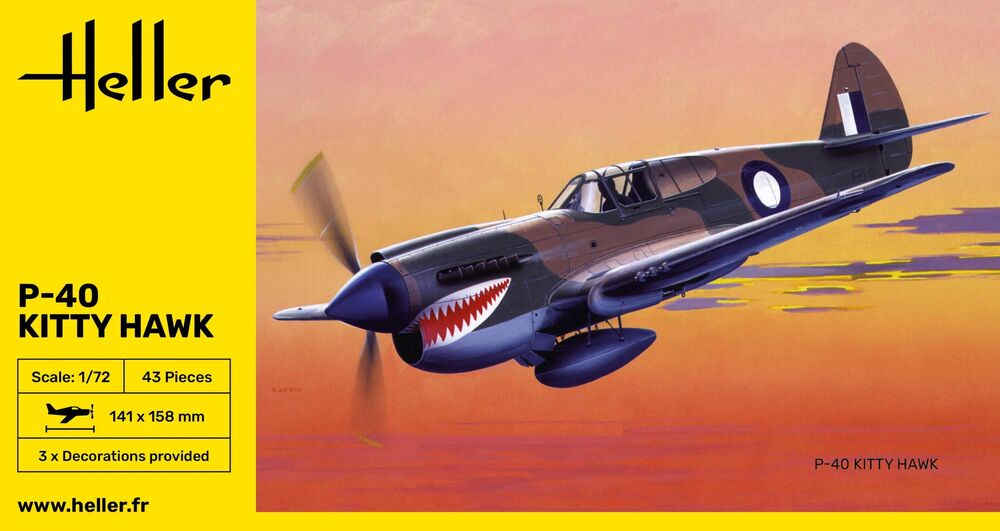 HELLER 80266 MAQUETTE P-40 KITTY HAWK 1/72