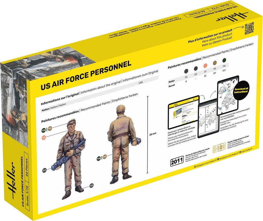 HELLER 49648 MAQUETTE US AIR FORCE PERSONAL 1/72