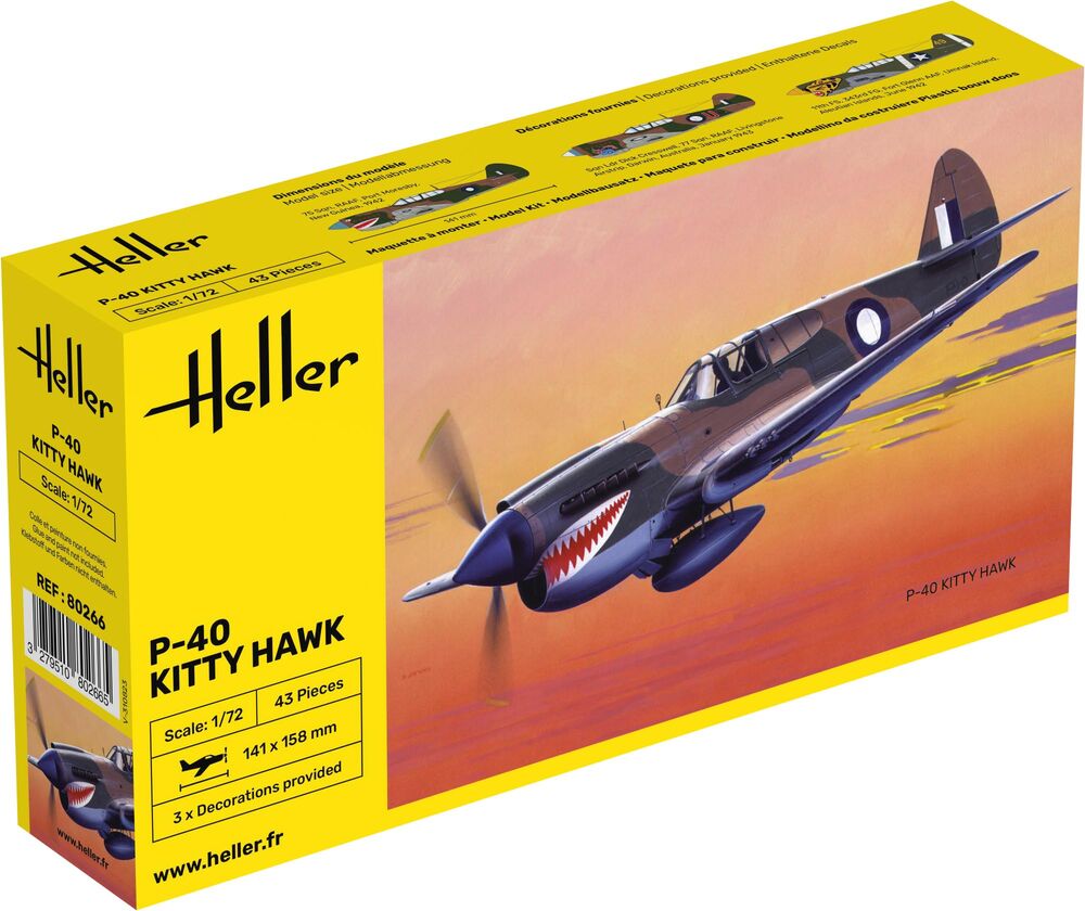 HELLER 80266 MAQUETTE P-40 KITTY HAWK 1/72