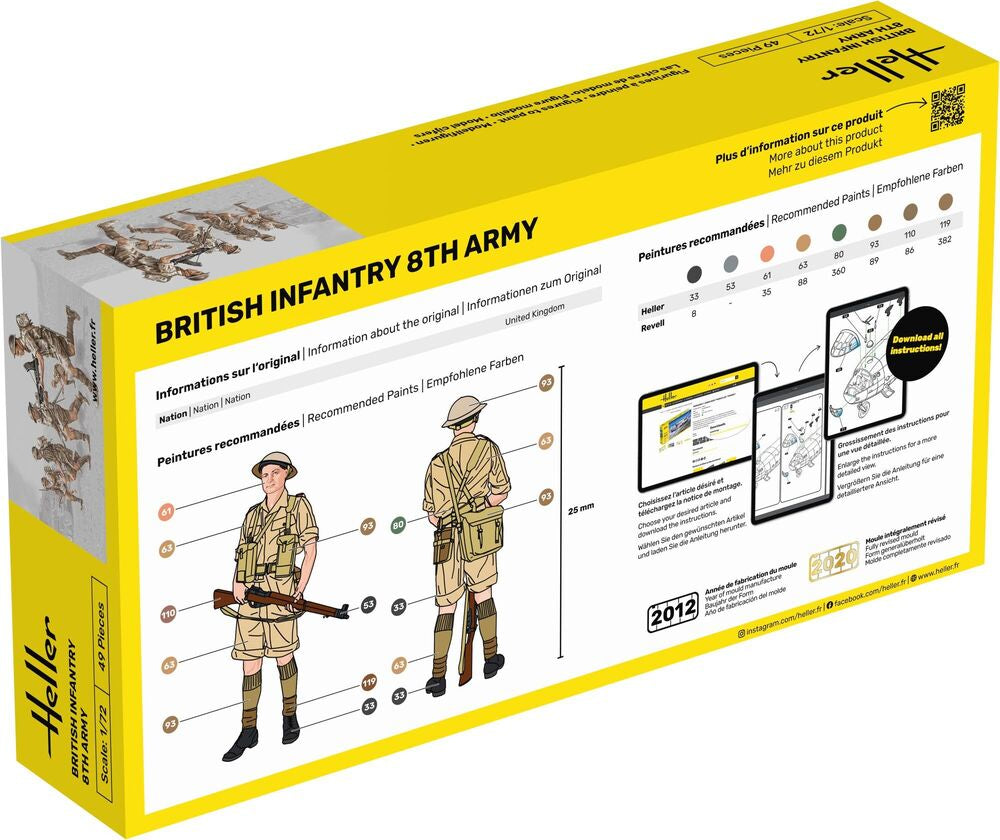 HELLER 49609 MAQUETTE BRITISCHE INFANTERIE 8. ARMEE 1/72
