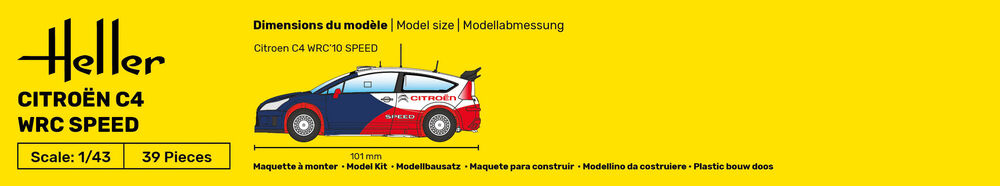 HELLER 80117 MAQUETTE CITROËN C4 WRC SPEED 1/43