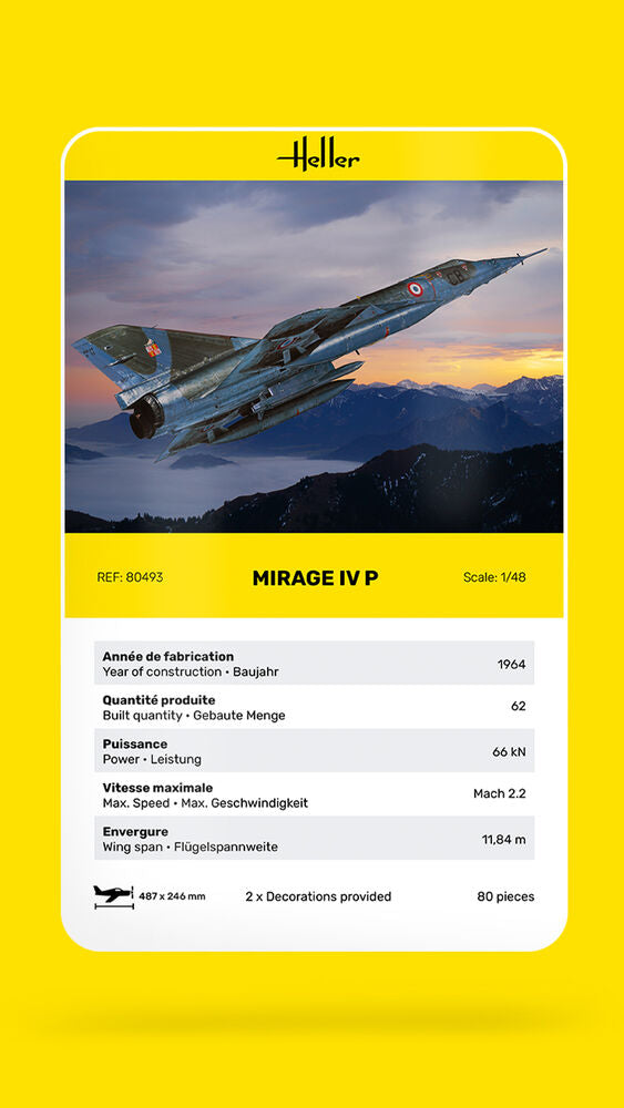 HELLER 80493 MAQUETTE MIRAGE IV P 1/48