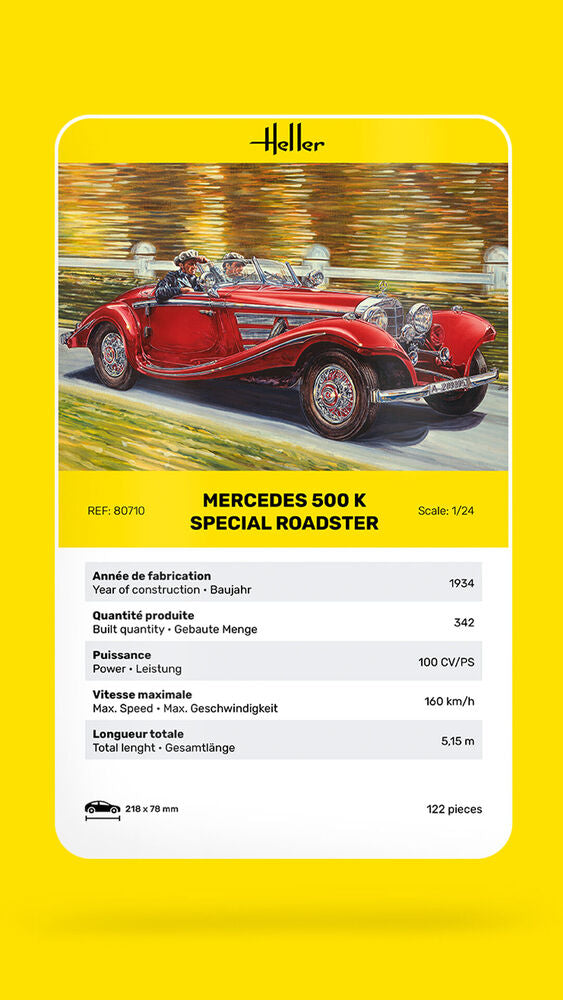 HELLER 80710 MAQUETTE 500 K SPECIAL ROADSTER 1/24