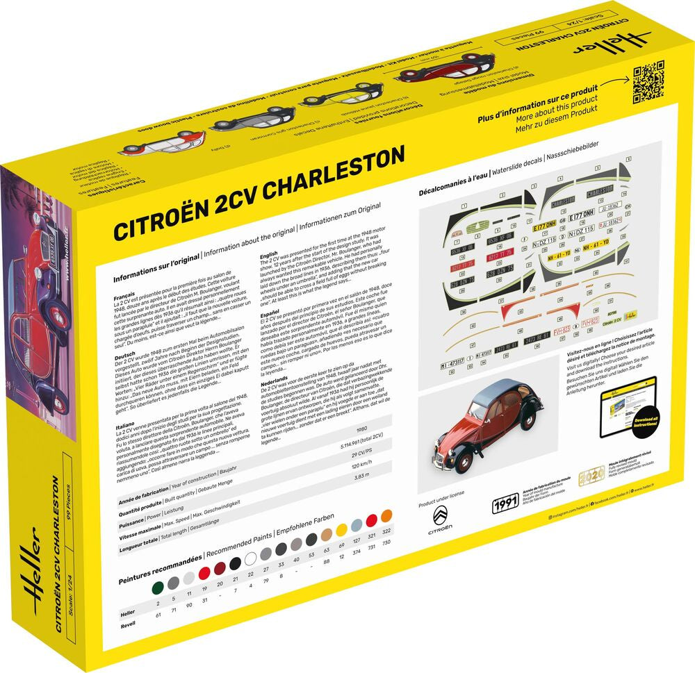 HELLER 80766 MAQUETTE CITROEN 2CV CHARLESTON 1/24