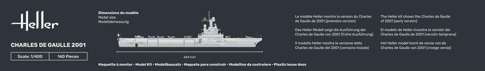 HELLER 81072 MAQUETTE CHARLES DE GAULLE 1/400