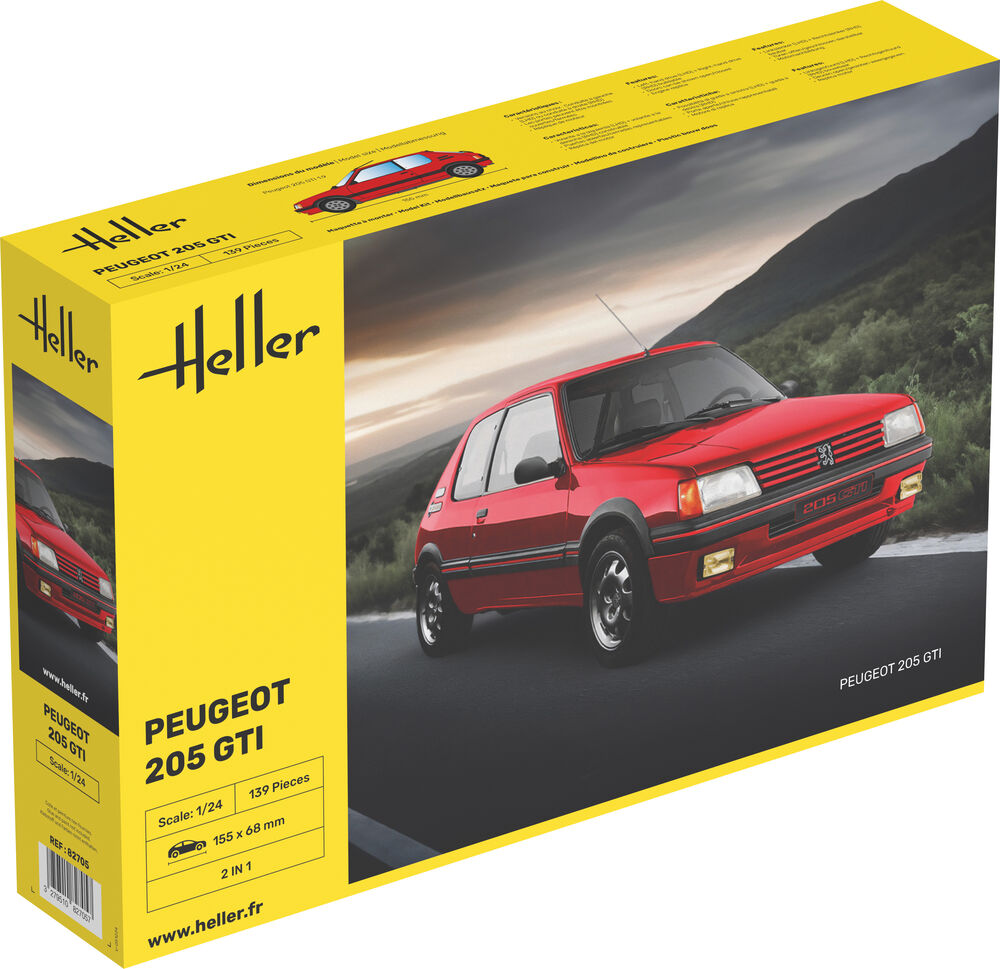 HELLER 82705 MAQUETTE PEUGEOT 205 GTI 1/24