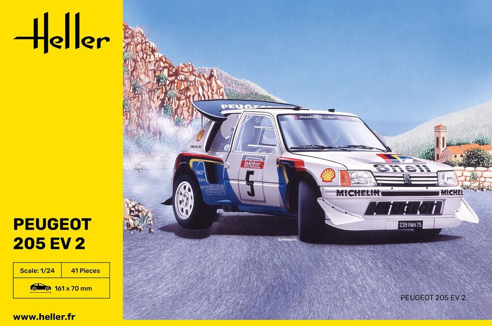 HELLER 80716 MAQUETTE PEUGEOT 205 EV 2 1/24