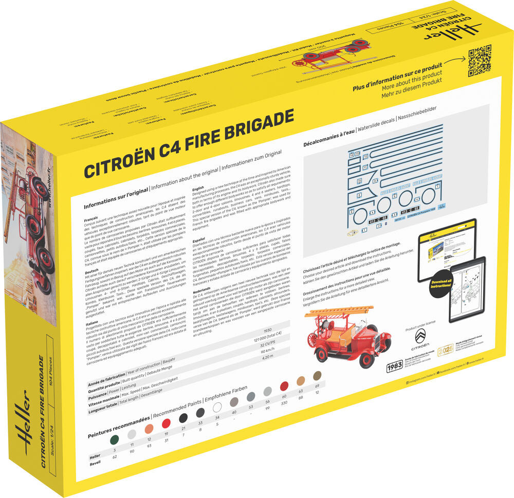 HELLER 80733 MAQUETTE CITROEN C4 FIRE BRIGADE 1/24
