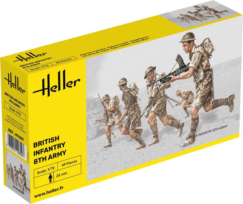 HELLER 49609 MAQUETTE BRITISCHE INFANTERIE 8. ARMEE 1/72