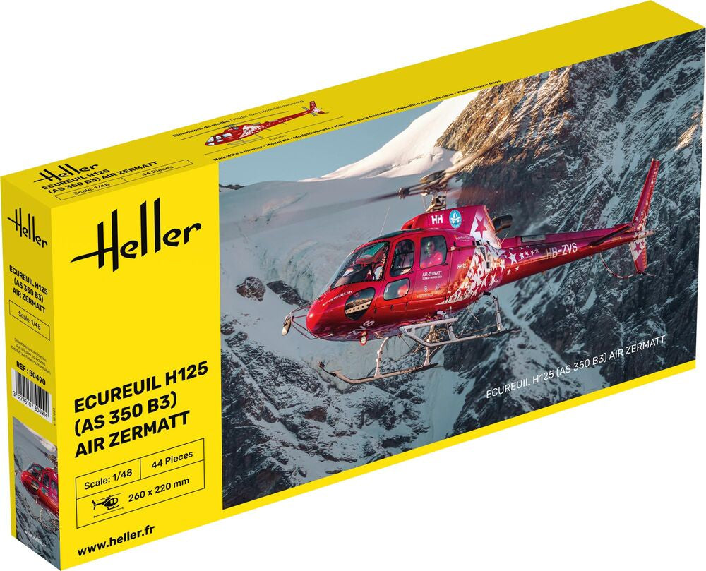 HELLER 80490 MAQUETTE ECUREUIL H125 (AS 350 B3) AIR ZERMATT 1/48