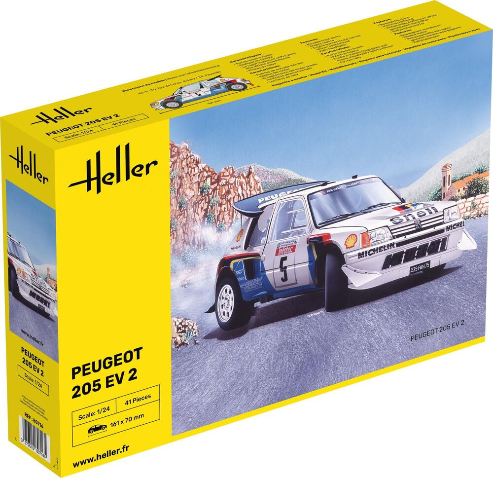 HELLER 80716 MAQUETTE PEUGEOT 205 EV 2 1/24
