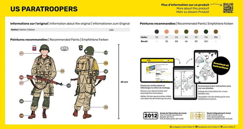HELLER 49651 MAQUETTE US FALLSCHIRMJÄGER 1/72