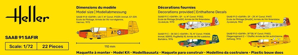 HELLER 80287 MAQUETTE SAFIR 91 1/72