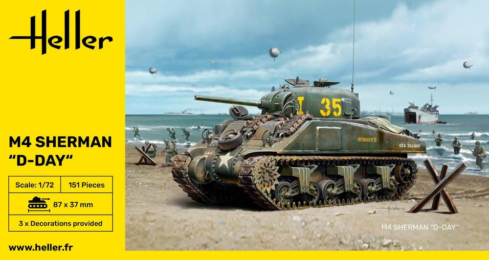 HELLER 79892 MAQUETTE M4 SHERMAN D-DAY 1/72