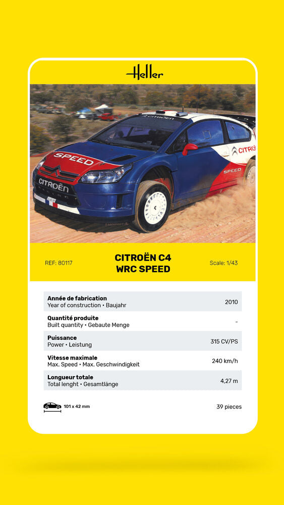 HELLER 80117 MAQUETTE CITROËN C4 WRC SPEED 1/43