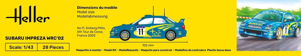 HELLER 80199 MAQUETTE IMPREZA WRC'02 1/43