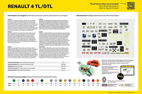 HELLER 56759 MAQUETTE STARTER KIT RENAULT 4TL/GTL 1/24