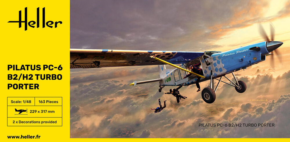 HELLER 30410 MAQUETTE PILATUS PC-6 B2/H2 TURBO PORTER 1/48