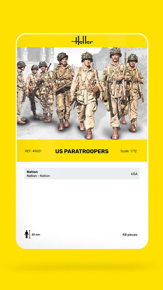 HELLER 49651 MAQUETTE US FALLSCHIRMJÄGER 1/72