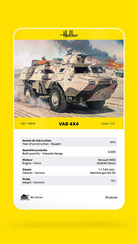 HELLER 79898 MAQUETTE VAB 4X4 1/72