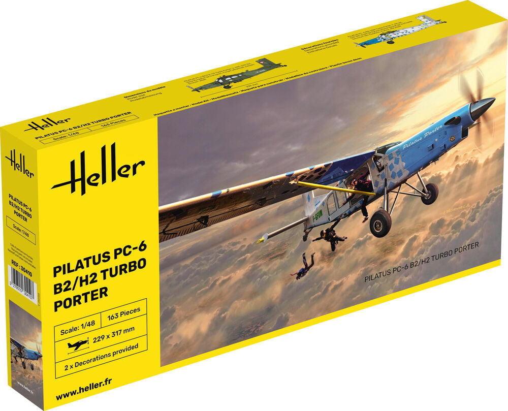 HELLER 30410 MAQUETTE PILATUS PC-6 B2/H2 TURBO PORTER 1/48