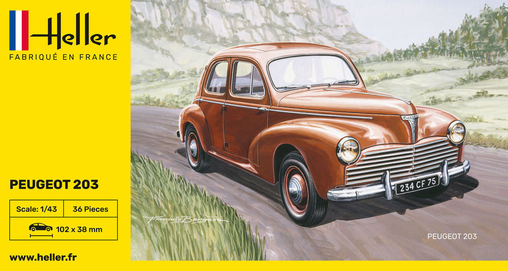 HELLER 80160 MAQUETTE PEUGEOT 203 1/43