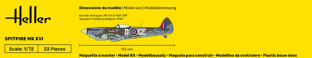 HELLER 80282 MAQUETTE SPITFIRE 1/72