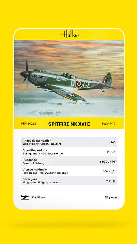 HELLER 80282 MAQUETTE SPITFIRE 1/72