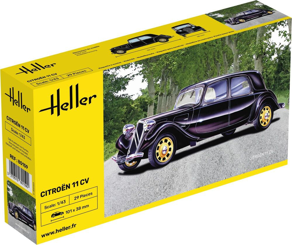 HELLER 80159 MAQUETTE CITROEN 11 CV 1/43