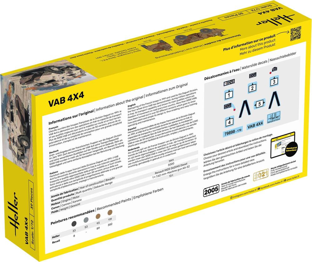 HELLER 79898 MAQUETTE VAB 4X4 1/72