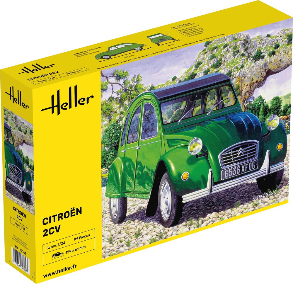 HELLER 80765 MAQUETTE CITROEN 2 CV 1/24