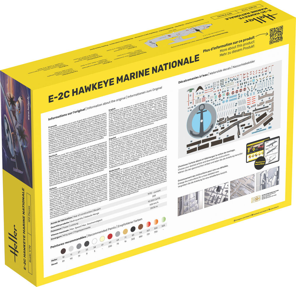 HELLER 82302 MAQUETTE E-2C HAWKEYE MARINE NATIONALE 1/72