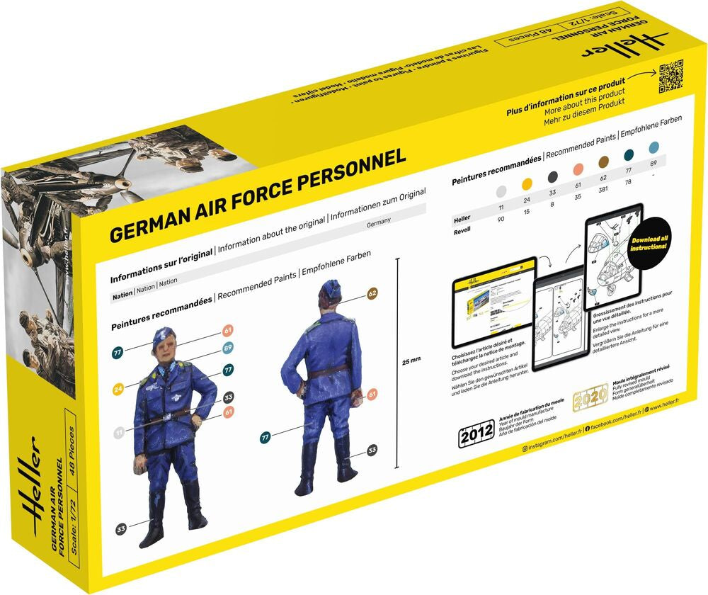 HELLER 49655 MAQUETTE DEUTSCHE LUFTWAFFE PERSONAL 1/72