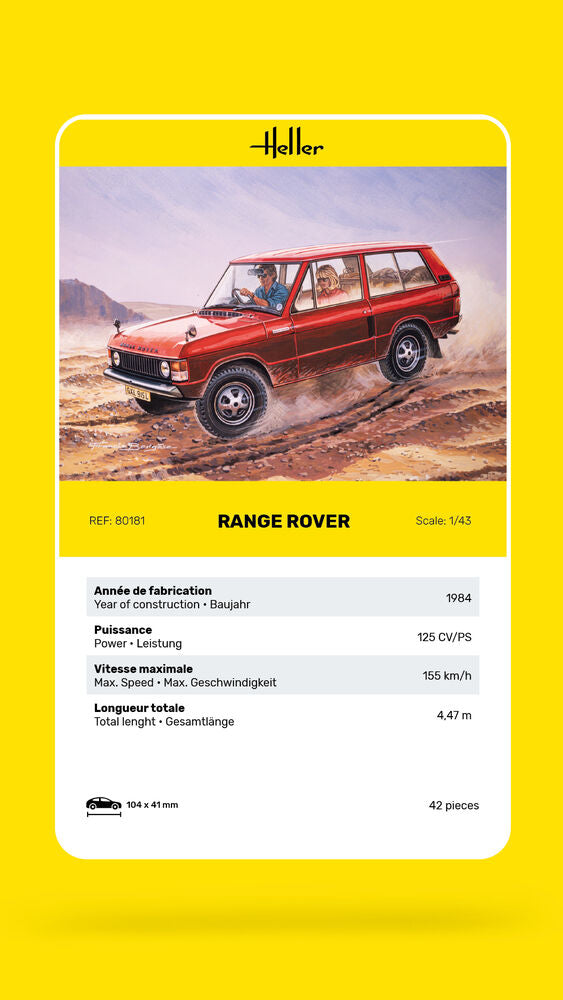 HELLER 80181 MAQUETTE RANGE ROVER 1/43