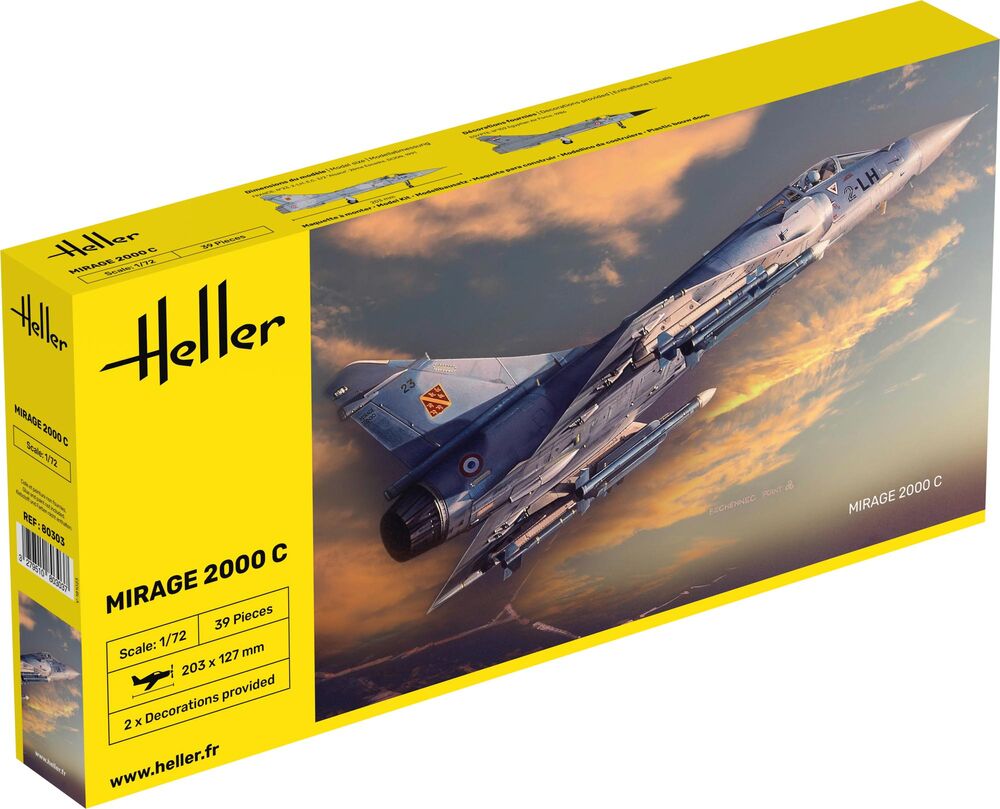HELLER 80303 MAQUETTE MIRAGE 2000 C 1/72