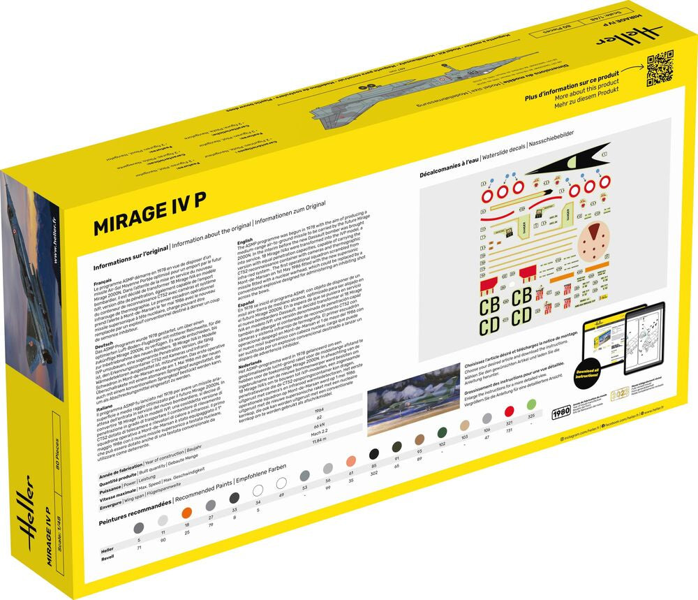 HELLER 80493 MAQUETTE MIRAGE IV P 1/48