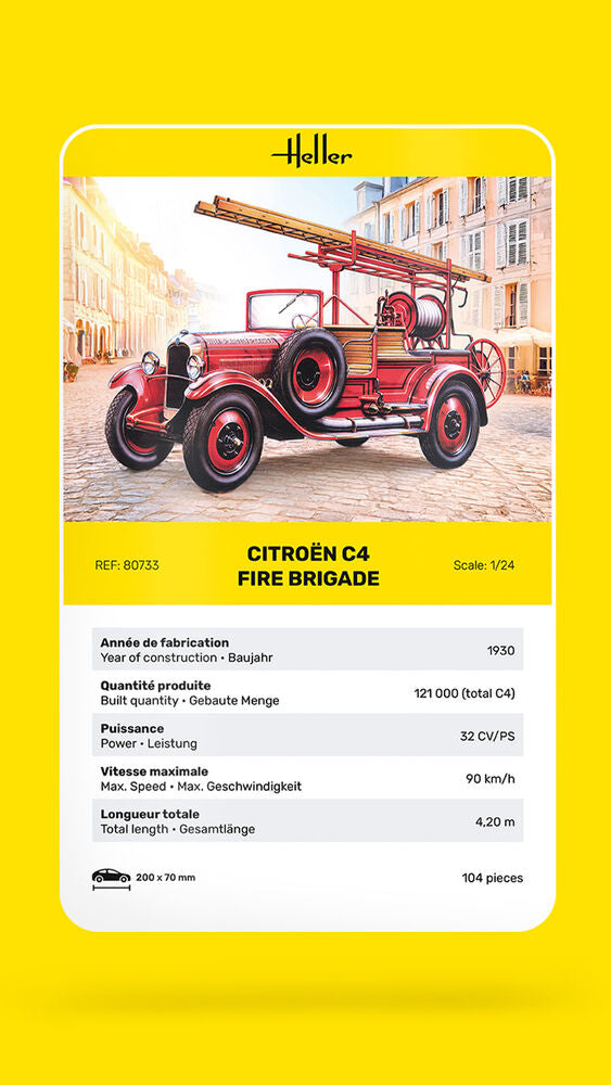 HELLER 80733 MAQUETTE CITROEN C4 FIRE BRIGADE 1/24