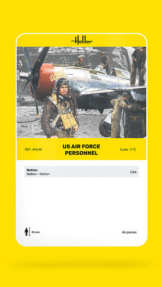 HELLER 49648 MAQUETTE US AIR FORCE PERSONAL 1/72