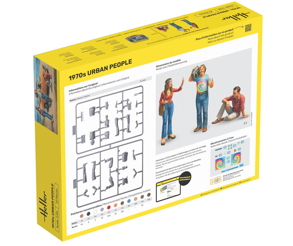 HELLER 82757 MAQUETTE 1970S URBAN PEOPLE 1/24