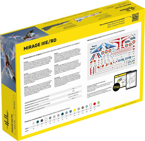 HELLER 35422 MAQUETTE STARTER KIT MIRAGE IIIE/RD 1/48