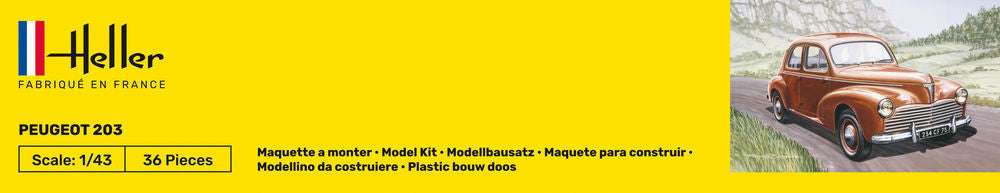 HELLER 80160 MAQUETTE PEUGEOT 203 1/43