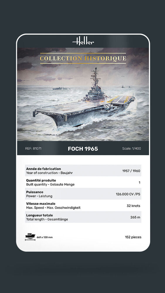 HELLER 81071 MAQUETTE FOCH 1/400