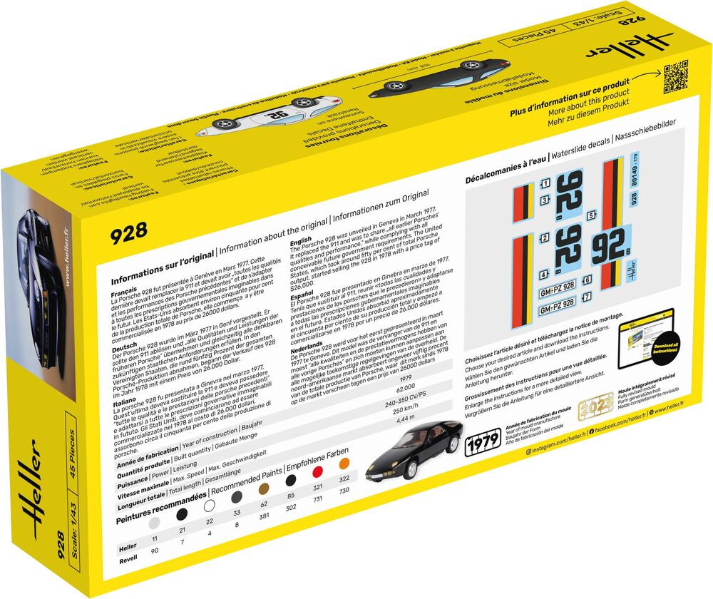 HELLER 80149 MAQUETTE 928 1/43
