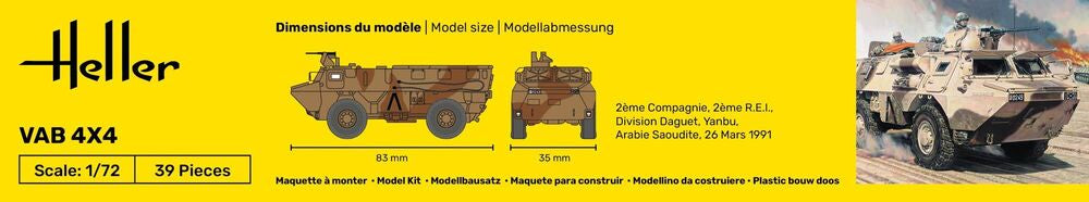 HELLER 79898 MAQUETTE VAB 4X4 1/72