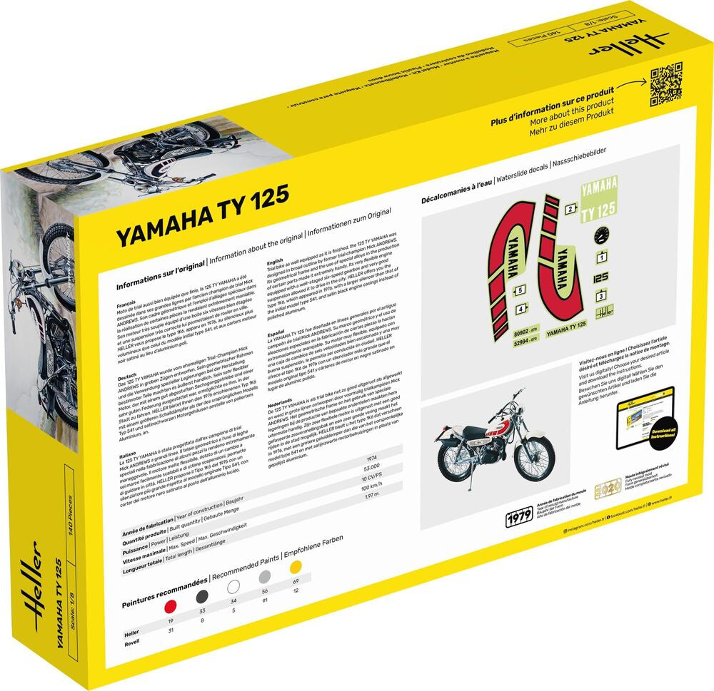 HELLER 80902 MAQUETTE YAMAHA TY 125 1/8