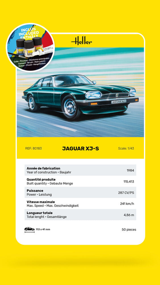 HELLER 56183 MAQUETTE STARTER KIT JAGUAR XJ-S 1/43